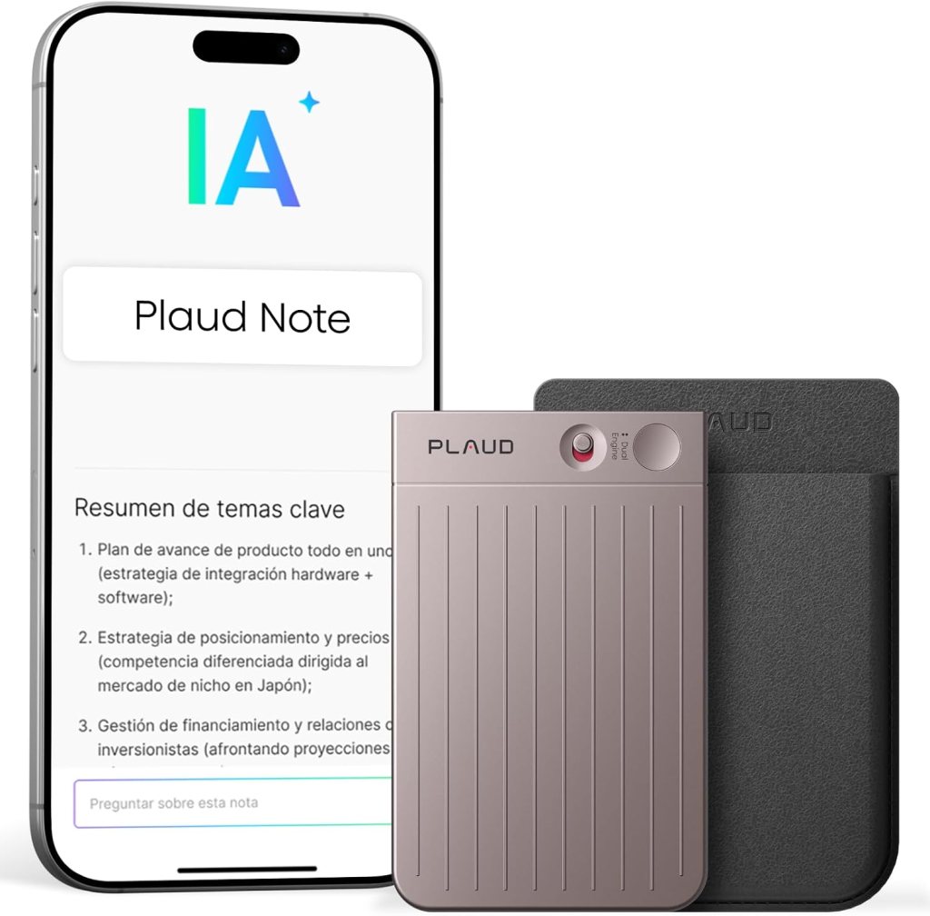 PLAUD NOTE: la grabadora con IA que convierte reuniones en&nbsp;resúmenes