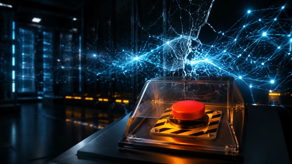 Interruptor de apagado de emergencia ante una red de inteligencia artificial que rompe una barrera digital