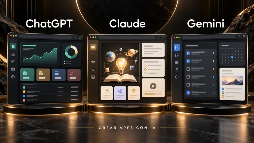ChatGPT vs Claude vs Gemini: crear aplicaciones sin saber&nbsp;programar